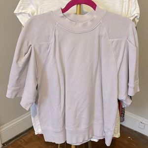 AGOLDE Lavender Boxy Short Sleeve Sweatshirt Sz XL